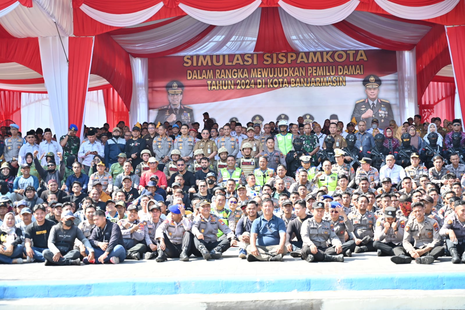 Kapolda Kalsel Pimpin Sispamkota Pengamanan Pemilu 2024 di Banjarmasin