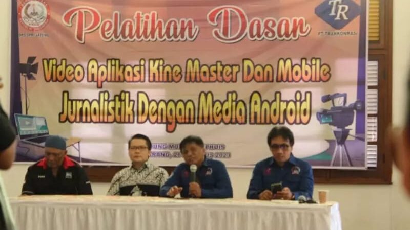 Dewan Pimpinana Daerah Serikat Pers Republik Indonesia (DPD -SPRI) Provinsi Jawa Tengah menggelar Pelatihan Dasar Video Aplikasi Kine Master dan Mobile Jurnalistik