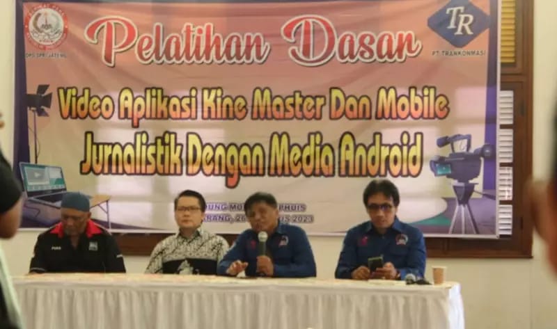 Dewan Pimpinana Daerah Serikat Pers Republik Indonesia (DPD -SPRI) Provinsi Jawa Tengah menggelar Pelatihan Dasar Video Aplikasi Kine Master dan Mobile Jurnalistik