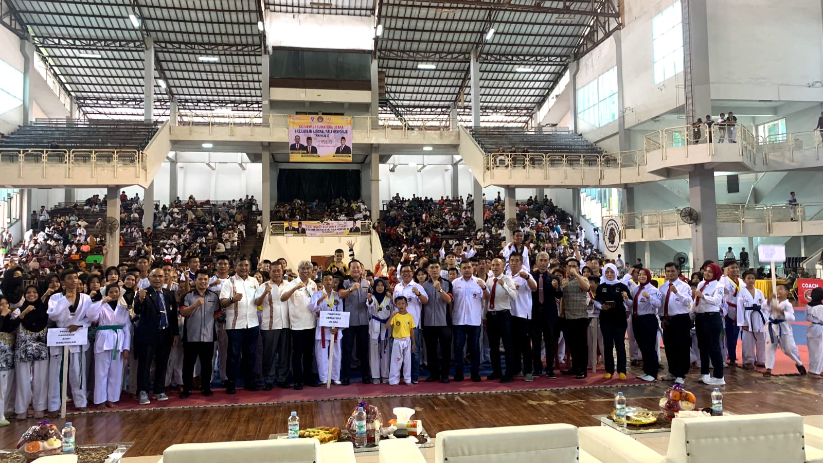 Letjend TNI (Purn) HM Thamrin , S.Sos Buka Kejuaraan Nasional Wilayah 1 Dan Kejurnas Open Tournament Taekwondo Sumatera 2023