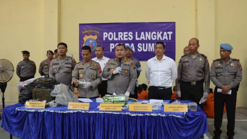 Polres Langkat tangkap 29 tersangka narkotika Dalam Sepekan