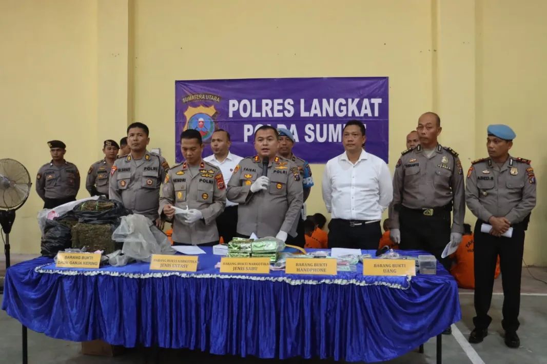 Polres Langkat tangkap 29 tersangka narkotika Dalam Sepekan