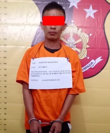 Polsek Kualuh Hilir PolresLabuhanbatu Ciduk Pengedar Narkiba Di Leidong