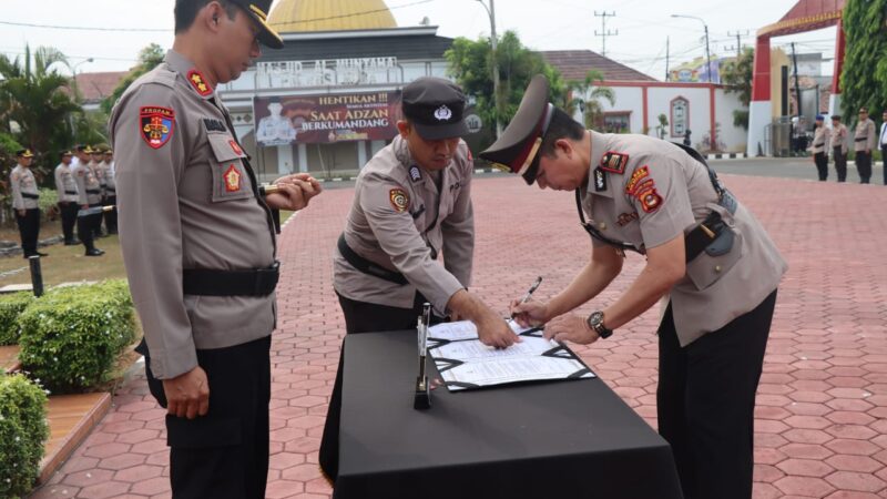 Kapolres Muba Pimpin Sertijab Kapolsek Babat Toman