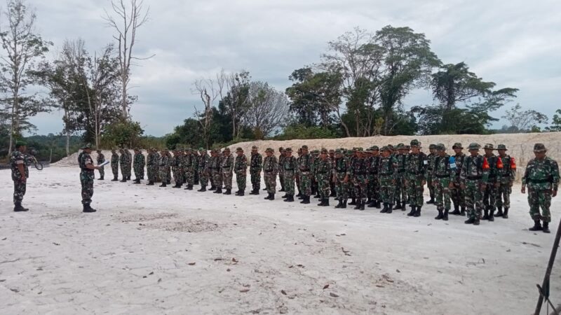 Kodim 1208/Sambas Gelar Latihan Menembak Senjata Ringan Triwulan III