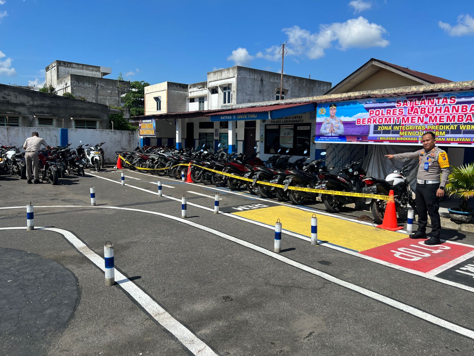 213 sepeda motor ditahan pada pelaksanaan Ops Zebra Toba 2023 Polres Labuhanbatu