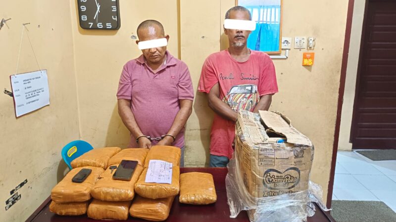 POLRES LABUHANBATU GAGALKAN PENGIRIMAN 12,6 KG GANJA DARI MEDAN MENUJU RIAU