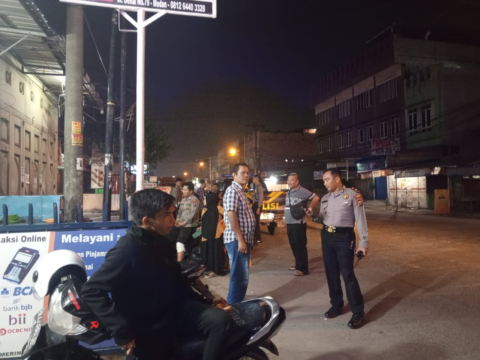 Kapolsek Medan Area Kompol Hendrik Aritonang SIK Pimpin Patroli Malam