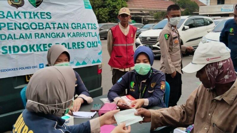 Ops Stop Karhutlah, Polres OKI Gelar Pengobatan Gratis 