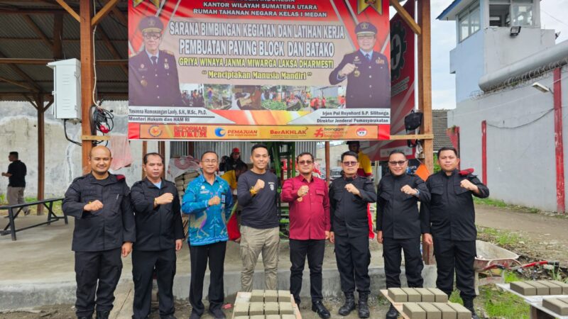 Sinergitas TNI Dengan Kemnkumham Sumut Melalui Rutan Kelas I Medan