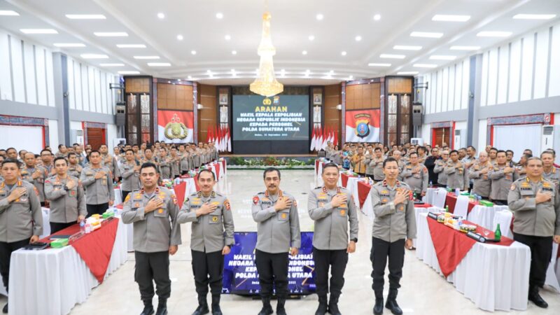 Wakapolri dan Kapolda Sumut Beri Pengarahan Tugas Bagi Personel Tingkatkan Pelayanan Keamanan