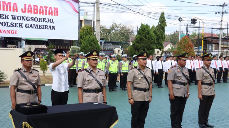 Mutasi di Polresta Banyuwangi: Kasat Narkoba dan Tiga Kapolsek Berganti