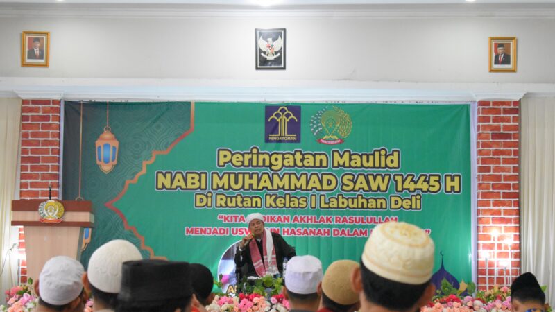 Khidmat dan Meriah, Rutan Labuhan Deli Gelar Peringatan Maulid Nabi Muhammad SAW 1445 Hijriah / 2023 M