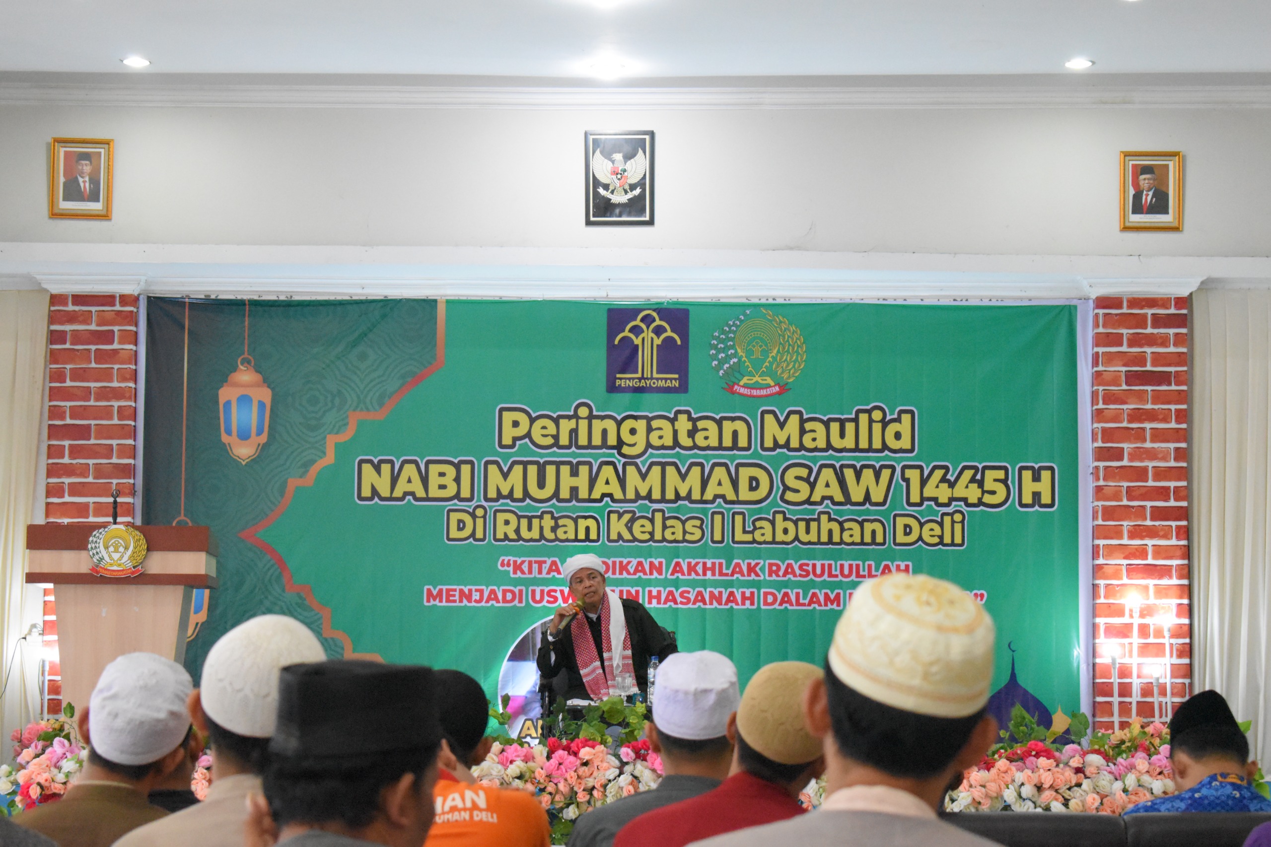 Khidmat dan Meriah, Rutan Labuhan Deli Gelar Peringatan Maulid Nabi Muhammad SAW 1445 Hijriah / 2023 M