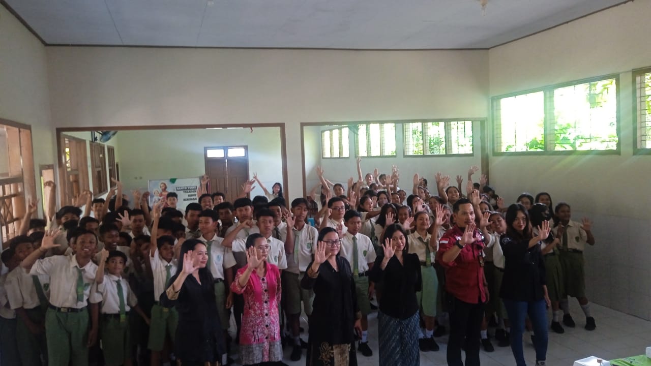 SMPK Santo Agustinus Purwoharjo gandeng IPWL LRPPN-BI Gelar Sosialisasi Bahaya narkoba 