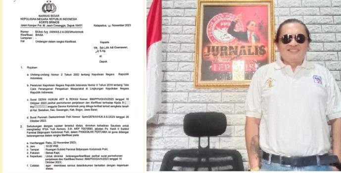 Paminal Bidpropam Korbrimob Polri Panggil Dewan Pakar FPII Terkait Sengketa Lahan di Bedahan