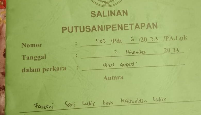 Tak Mau Berpisah Dengan Istri dan Anaknya,Novri Kecewa Dengan Putusan Cerai Pengadilan Agama Lubuk Pakam