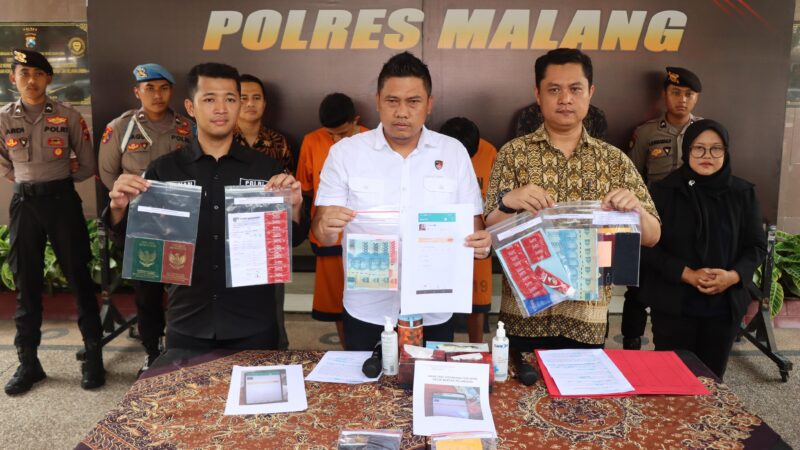 Ungkap TPPO Polres Malang Amankan Dua Suami yang Tega Jual Istri Melalui Aplikasi Online