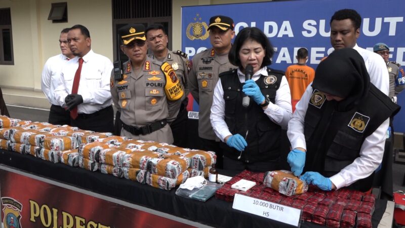 Satresnarkoba Polrestabes Medan Musnahkan 53 Kilogram Sabu dan 10.000 Happy Five Setengah Juta Jiwa Lebih Terselamatkan