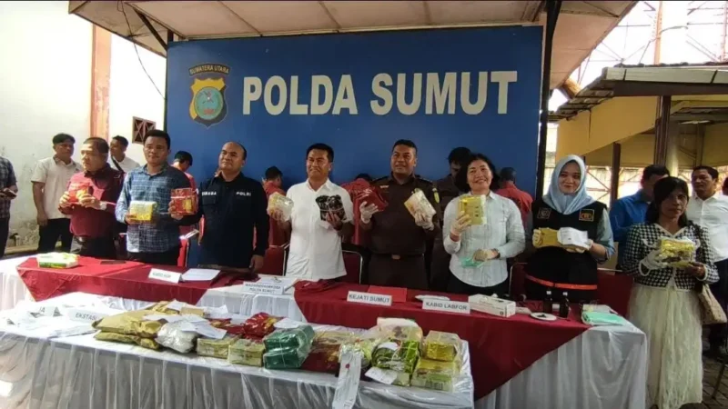 “Polda Sumut Lakukan Tindakan Nyata: Pemusnahan Narkoba Besar-Besaran Sebagai Bukti Komitmen”