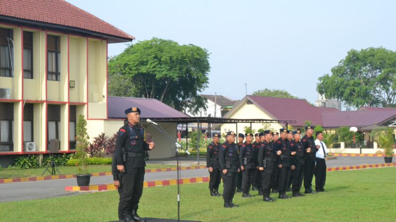 Konsolidasi Kesiapsiagaan: Sat Brimob Polda Sumut Gelar Apel di Lapangan Makosat Brimob