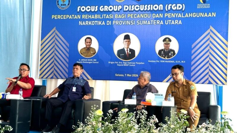 Percepataan Rehabilitasi Bagi Pecandu dan Penyalahgunaan Narkotika Di Sumatera Utara