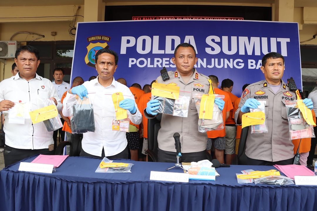 Polres Tanjung Balai Terus Berkomitmen Berantas Narkoba 20 orang Ditangkap