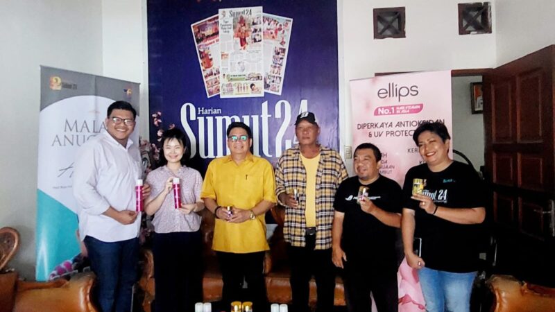 KINO Tbk Kunjungi Kantor Media Sumut24 Group, Kenalkan Produk Kecantikan, Anto Genk : Siap Berkolaborasi Promosikan Produk Ellips