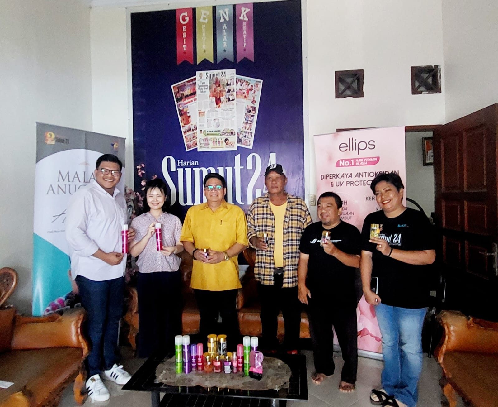 KINO Tbk Kunjungi Kantor Media Sumut24 Group, Kenalkan Produk Kecantikan, Anto Genk : Siap Berkolaborasi Promosikan Produk Ellips