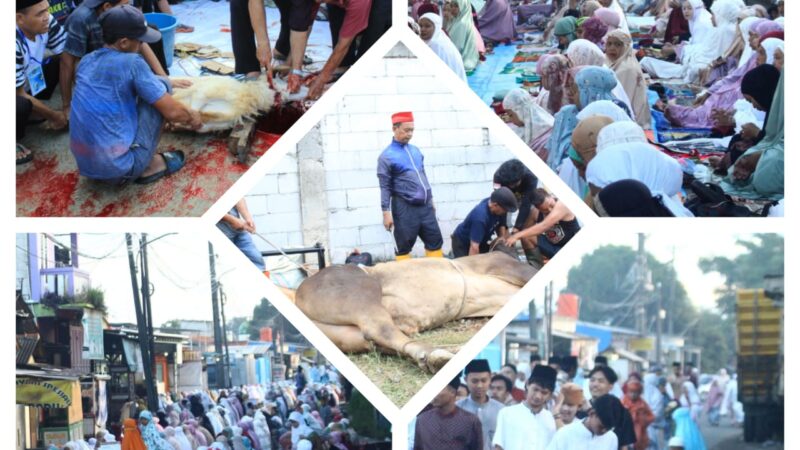 RATUSAN WARGA BAYUR KALI MENGIKUTI SHOLAT IDUL ADHA DI MASJID AL-WIFAQ