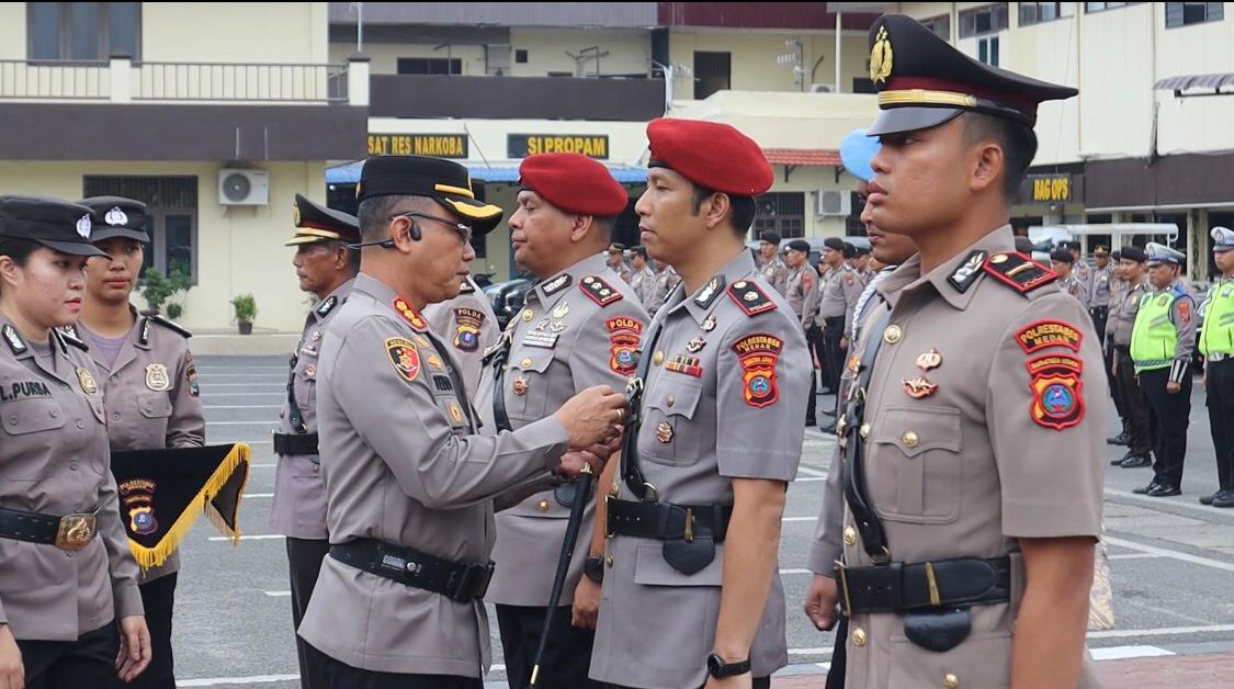 Polrestabes Medan Gelar Sertijab Satresnarkoba Kini Dinahkodai Kompol Adrian