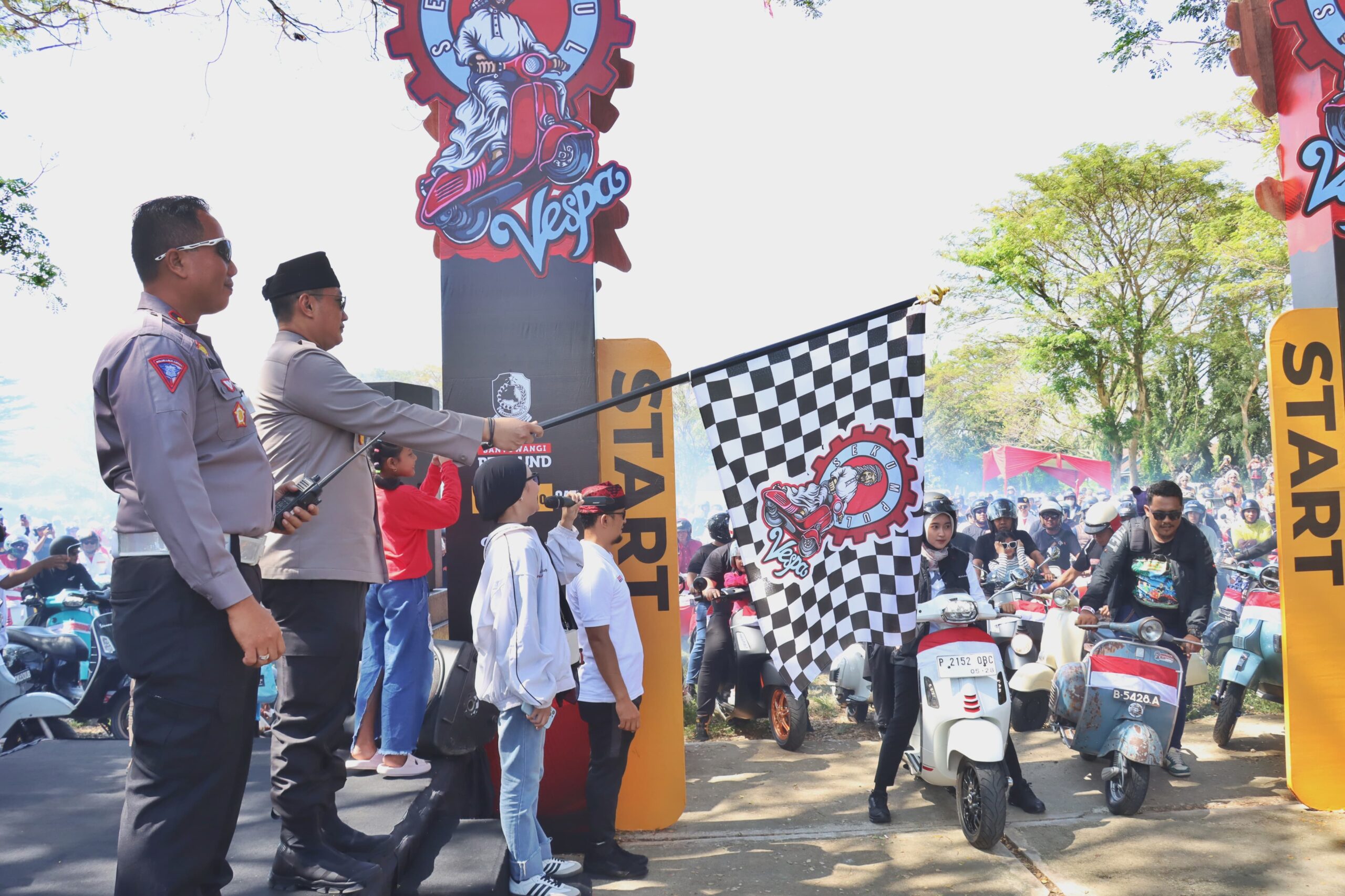 Kapolresta Banyuwangi lepas Bikers Vespa Jawa-Bali