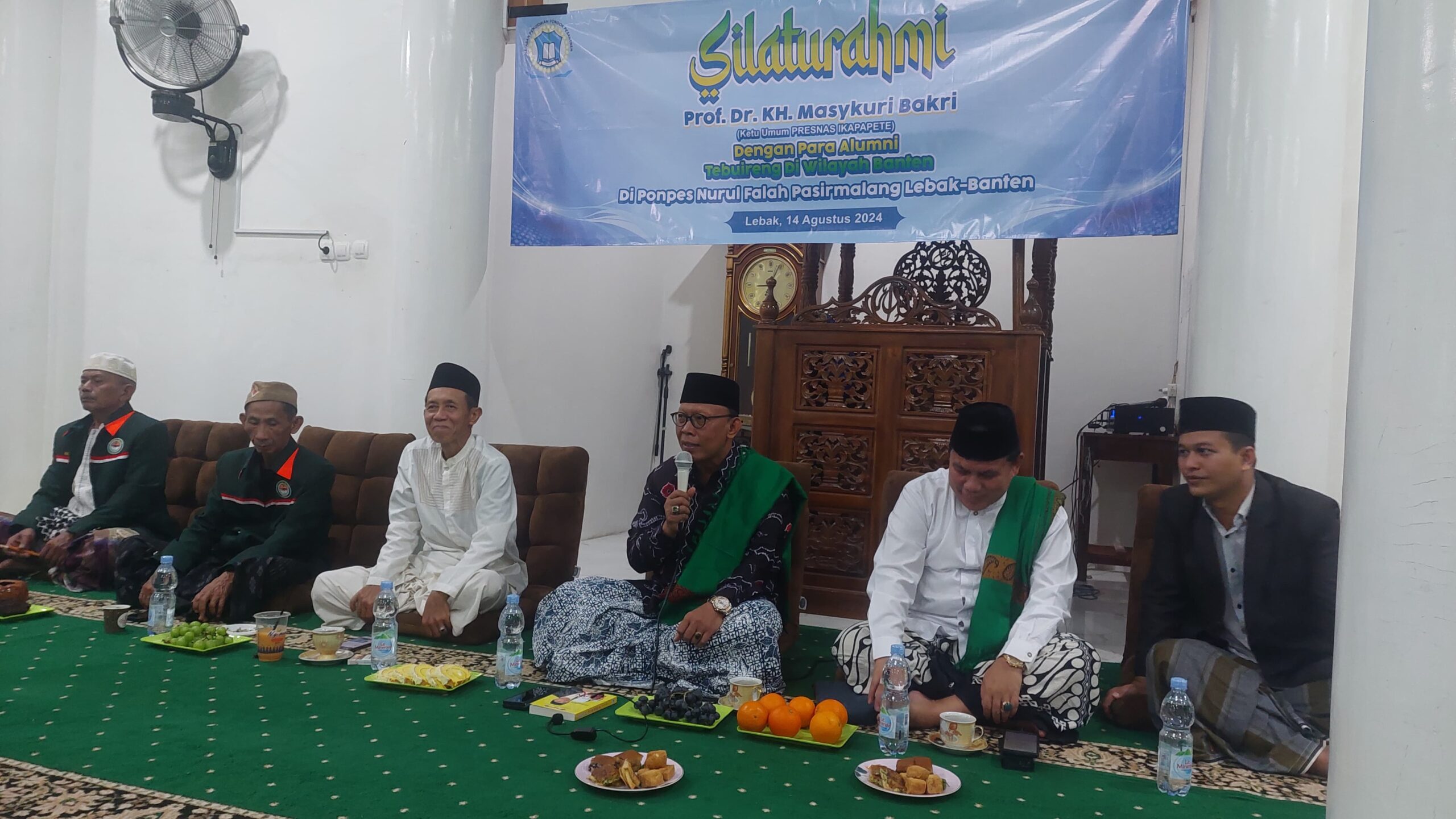 Pererat Silaturahmi, Prof. Dr. KH. Masykuri M.Si Berkunjung ke Pondok Pesantren Nurul Falah Pasirmalang Lebak Banten