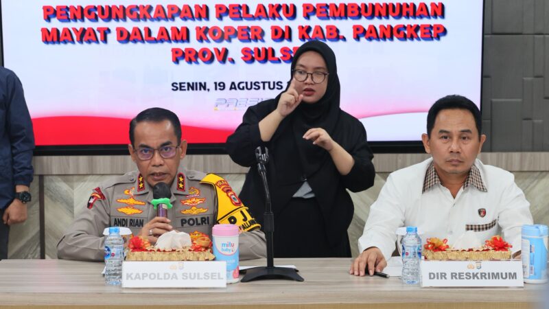 Polres Gowa Gelar Konferensi Pers Penangkapan 6 Terduga Pelaku Penganiayaan