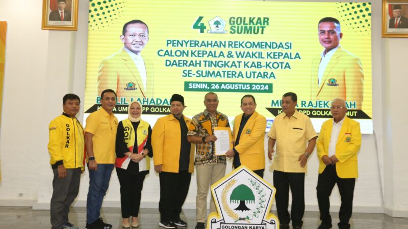 Serahkan B1-KWK ke 17 Bacakada, Golkar Sumut : Kami Dukung Sepenuhnya 