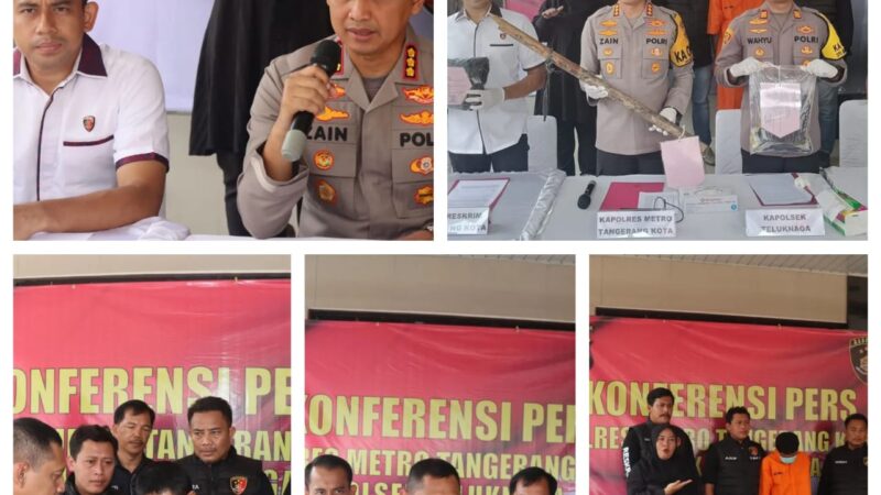 Konfrensi Pers Pembunuhan Sesama Petanj Di Teluk Naga