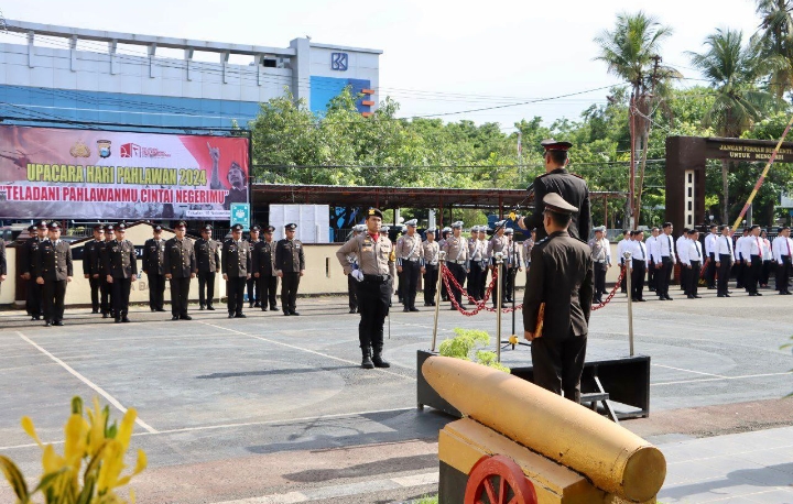 Polres Takalar Gelar Upacara Hari Pahlawan Nasional dengan Tema “Teladani Pahlawanmu, Cintai Negerimu”