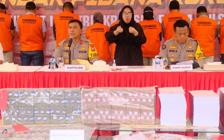 Kapolda Sulsel Pimpin Press Release Penanganan Kasus Tindak Pidana Korupsi di Sulawesi Selatan