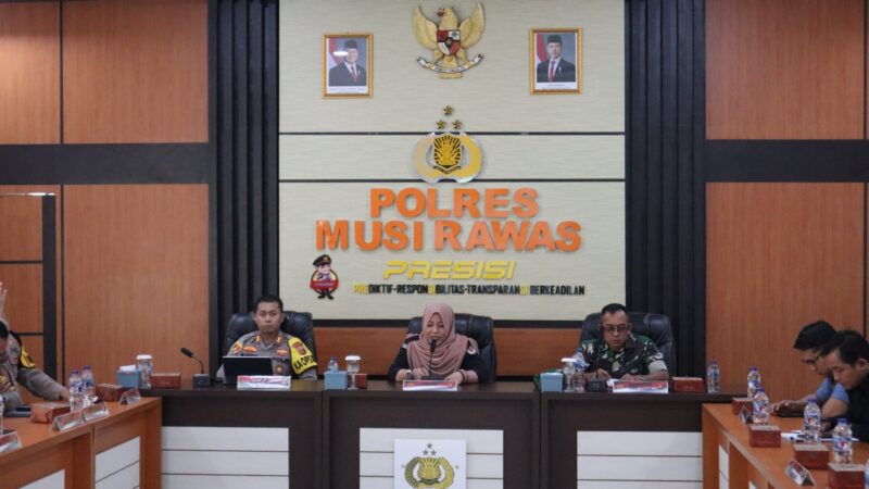 Mantapkan Persiapan Debat Publik Ke-2 Calon Bupati-Wabup, Polres Musi Rawas Bersama Stakeholders Terkait Gelar Rapat Koordinasi 