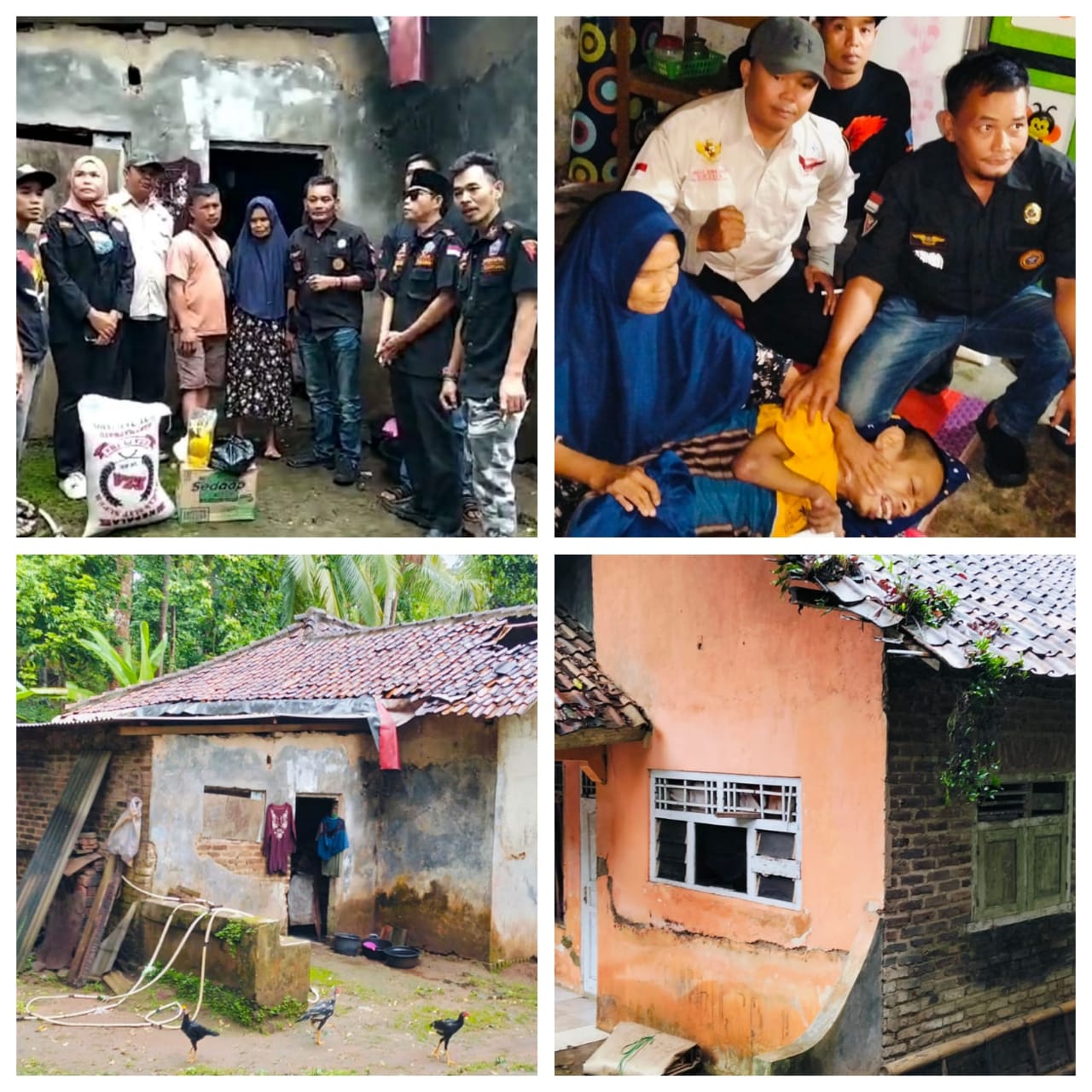 Tim GWI Bersama Tim Ormas BPPKB Banten, Berikan Bantuan Sosial Kepada Warga Yang Kurang Mampu Di Lokasi Desa Winong.