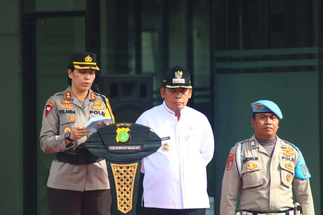 Apel Operasi Lilin Jaya, 1. 499 Personil Gabungan Siap Amankan Nataru di Wilayah Hukum Polres Metro Tangerang Kota