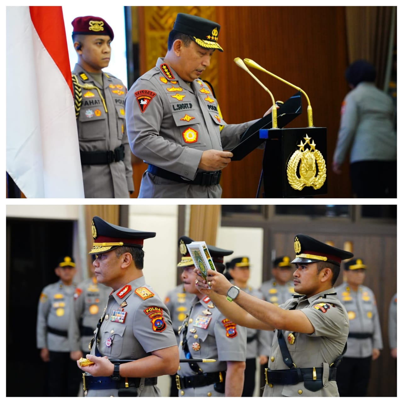 Kapolri Pimpin Sertijab Kapolda Sumbar Irjen Pol Dr. Gatot Tri Suryanta