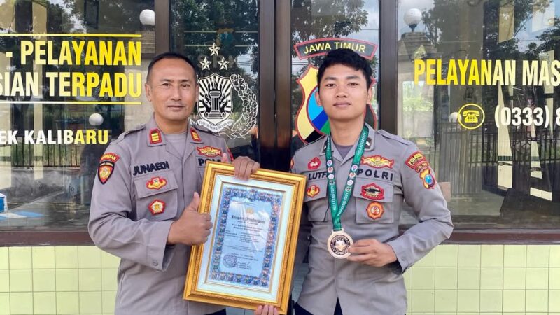 BRIPDA Achmad Lutfi Khoirozi Bawa Pulang Piala Perunggu dari Kejuaraan Nasional Pencak Silat
