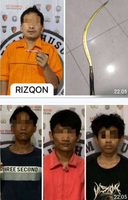Polres Pelabuhan Belawan Tangkap Empat Pelaku Tawuran, Hasil Tes Urine Positif Narkoba