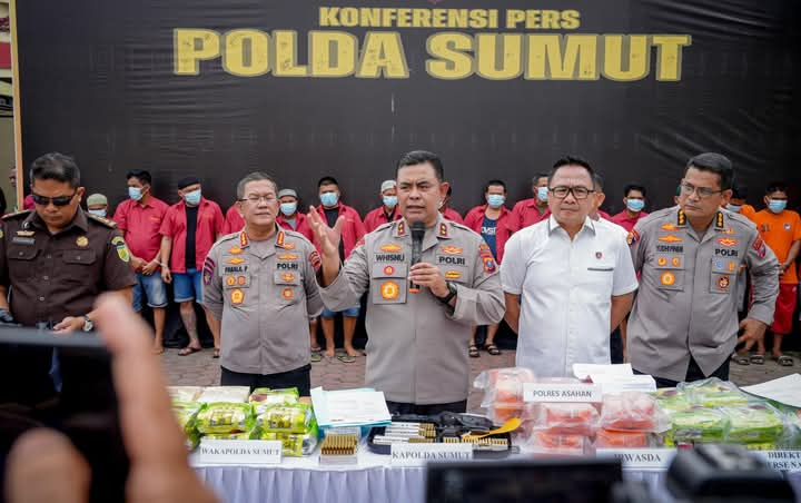 Perang Lawan Narkoba! Polda Sumut Bongkar Ratusan Kasus, Sita Ratusan Kg Narkoba Dalam 2 Bulan