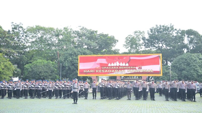 Upacara Bendera dalam Rangka Hari Kesadaran Nasional di Polda Jabar