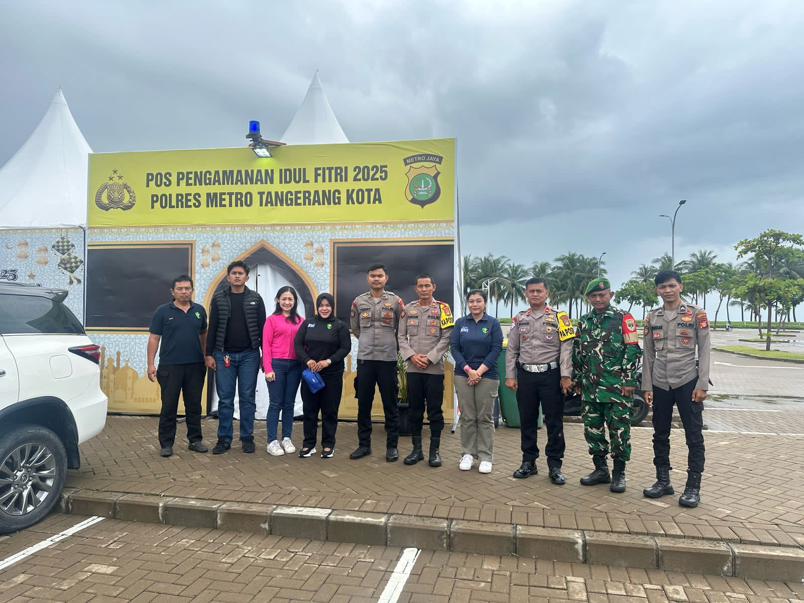 Kerahkan Personel Gabungan, Polres Metro Tangerang Patroli Amankan Obyek Wisata Saat Lebaran Idul Fitri