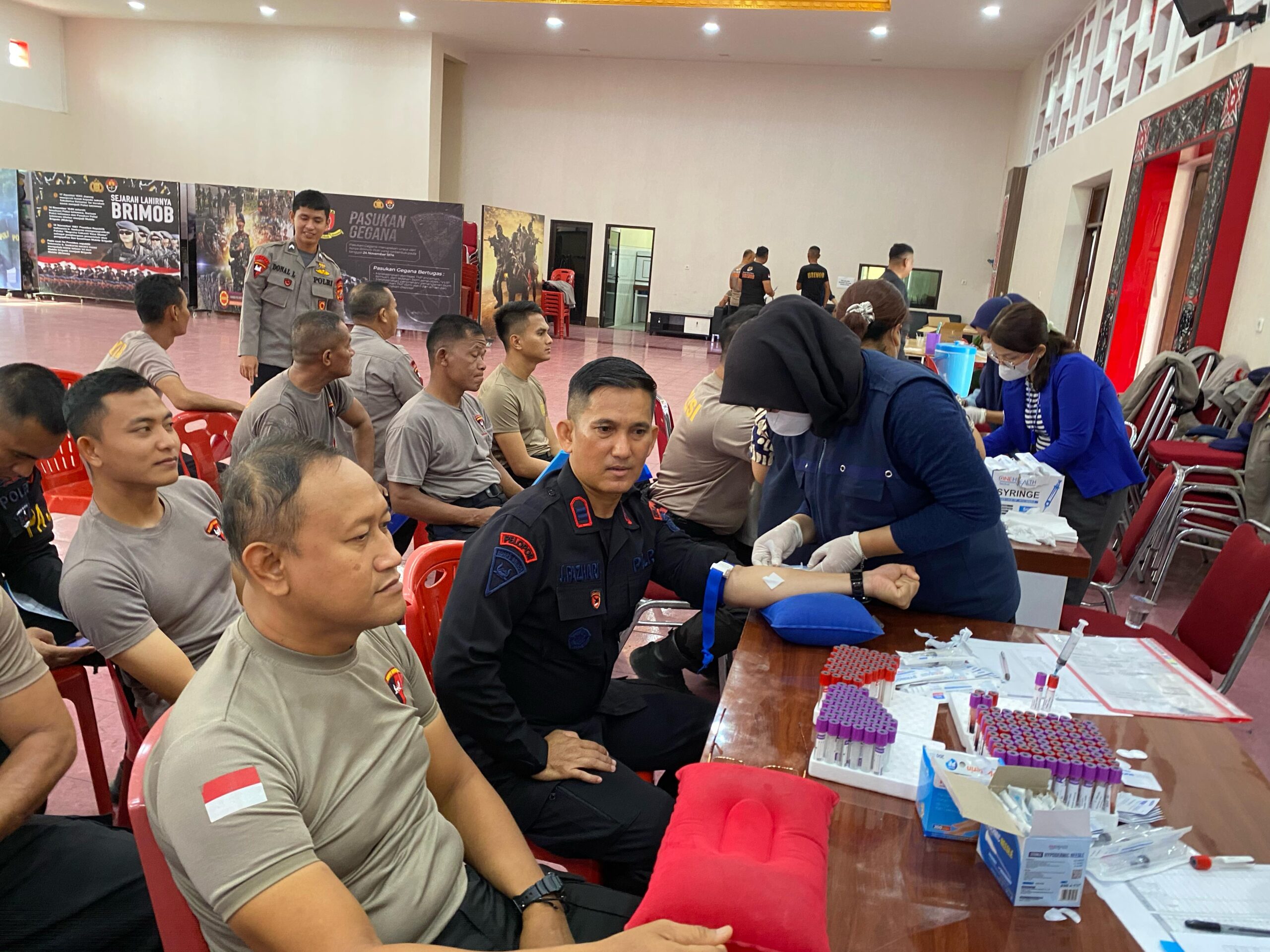 116 Personel Sat Brimob Polda Sumut Ikuti Pemeriksaan Cek Kesehatan Berkala