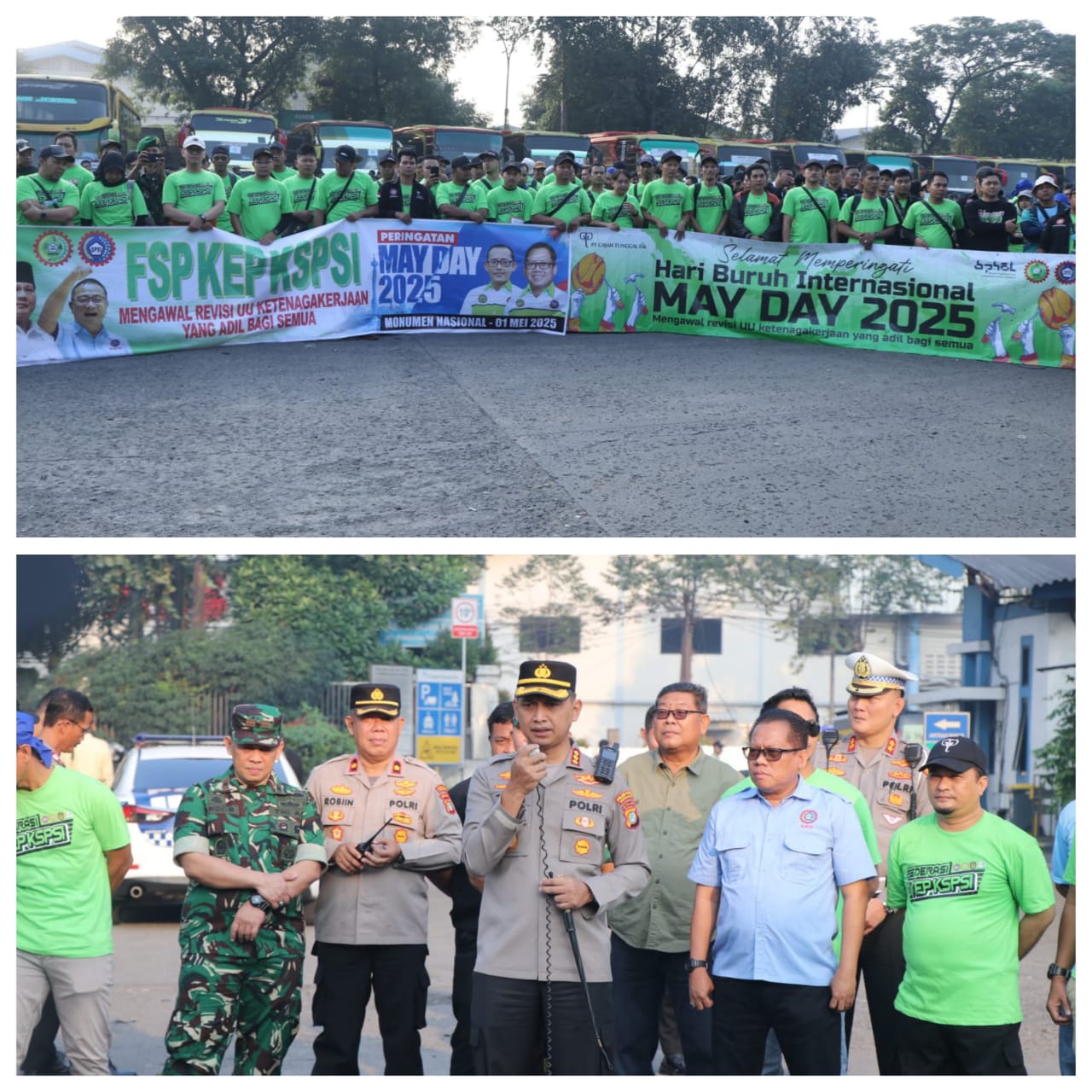 Polres Metro Tangerang Kota Kerahkan Ratusan Personil Gabungan Kawal May Day, Buruh Tangerang ke Jakarta