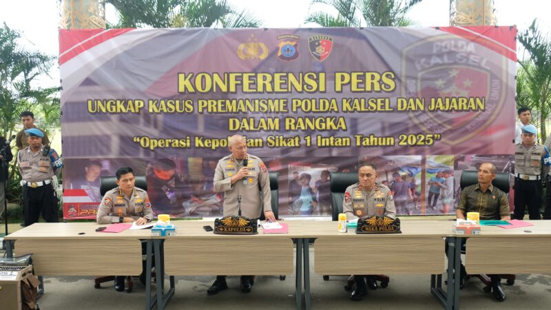 Sembilan Hari Operasi Sikat Intan, 135 Tersangka Diamankan Polda Kalsel dan Jajaran